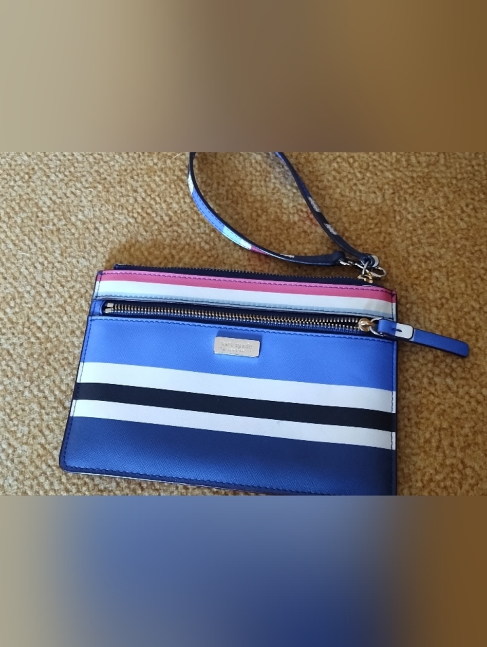 Kate Spade Striped Wristlet